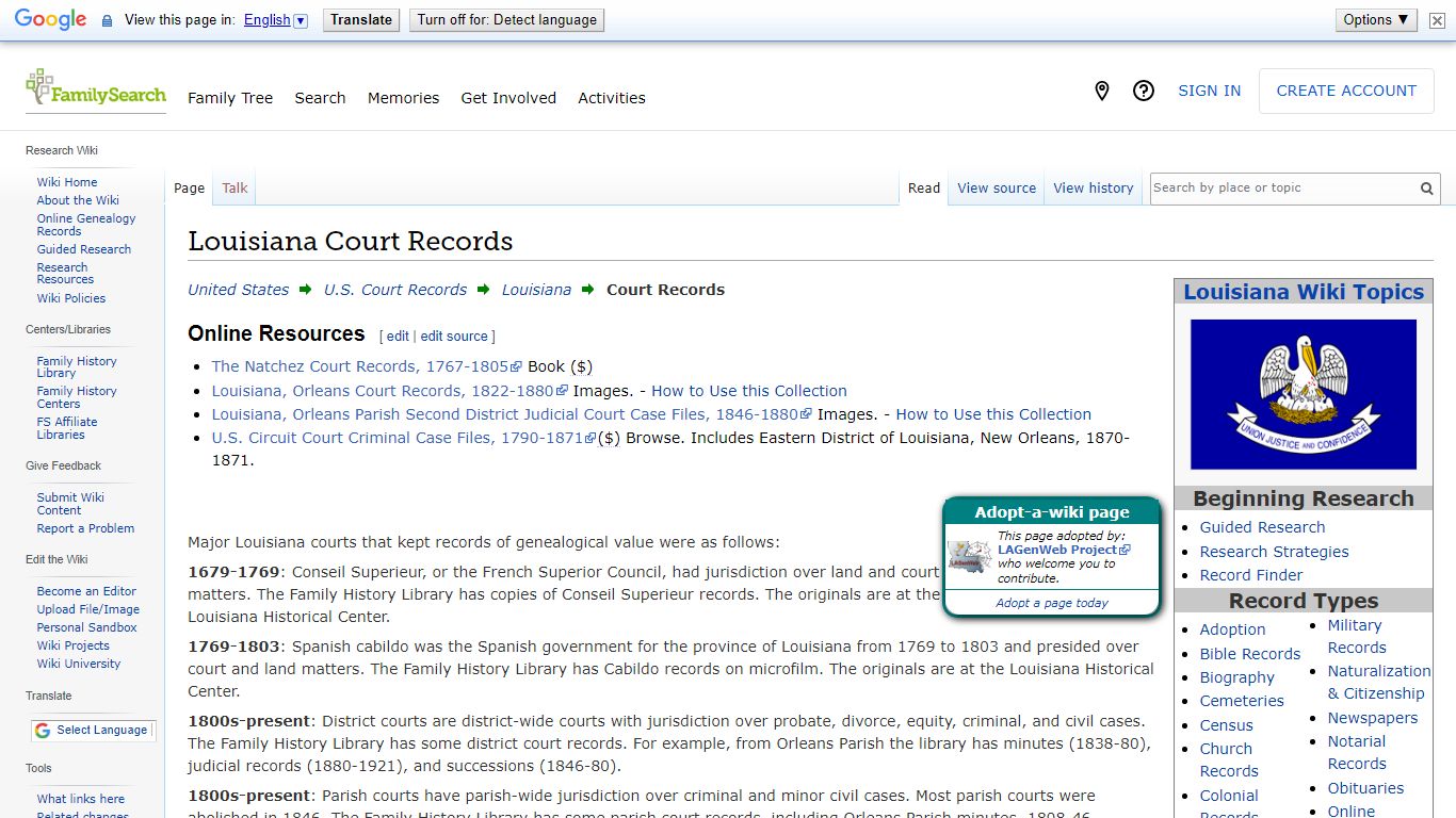 Louisiana Court Records • FamilySearch
